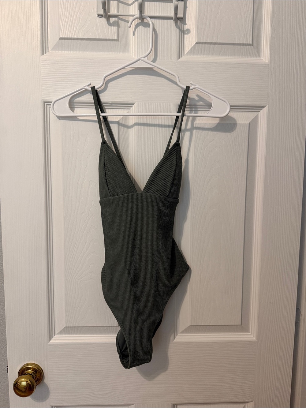Target Dark Green Textured One-Piece Swimsuit